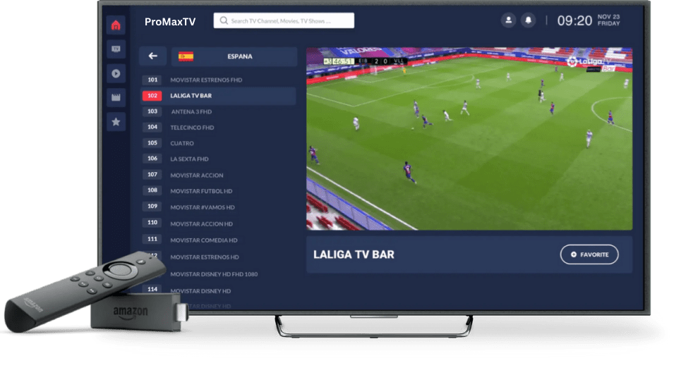 ProMaxTV Interface